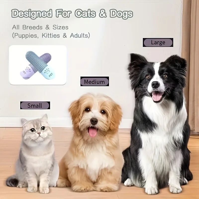 360° Silicone Finger Toothbrush for Dogs & Cats – Gentle Dental Cleaning Brush