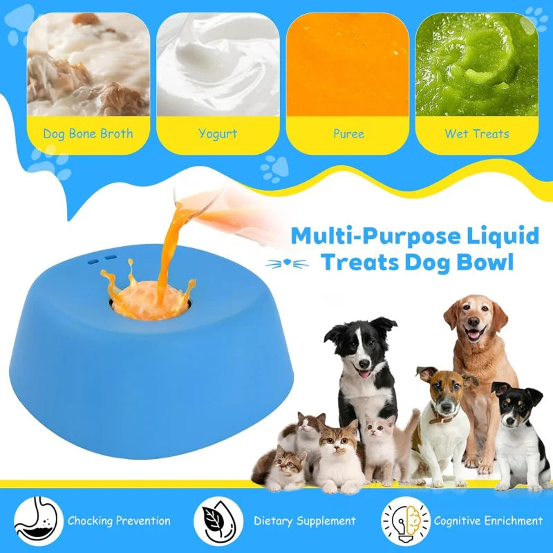 Anti-Choking Slow Feeder Dog Bowl – Non-Slip Lick Bowl for Treats, Yogurt & Broth