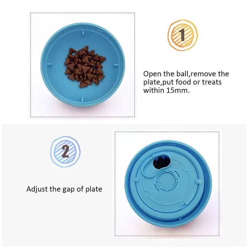 Interactive Treat Dispensing Ball for Dogs & Cats – Slow Feeder Toy
