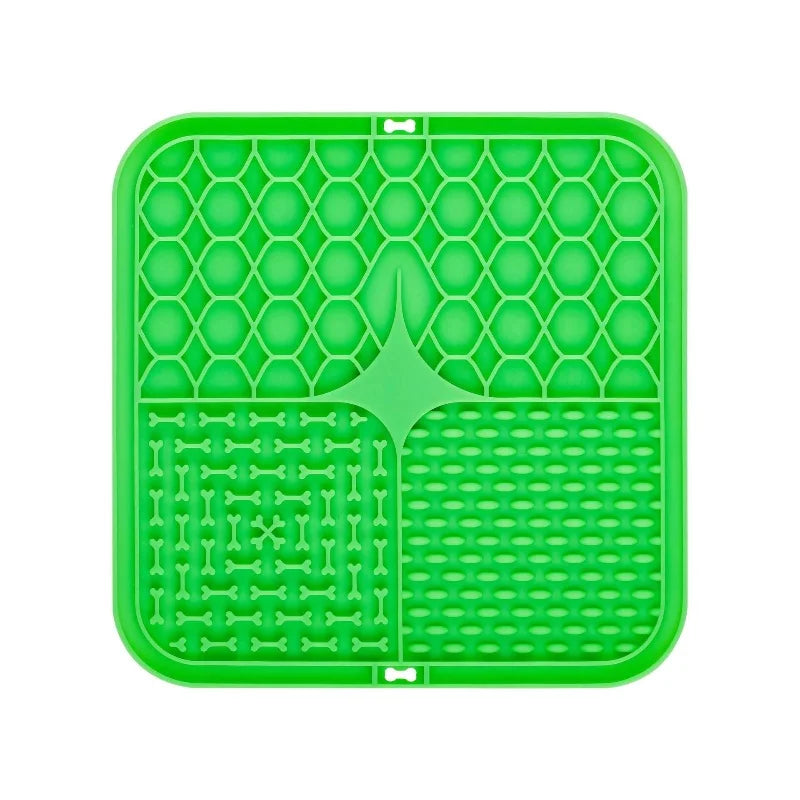 Silicone Lick Mat for Dogs & Cats – Slow Feeder Enrichment Mat for Treats & Bath Time