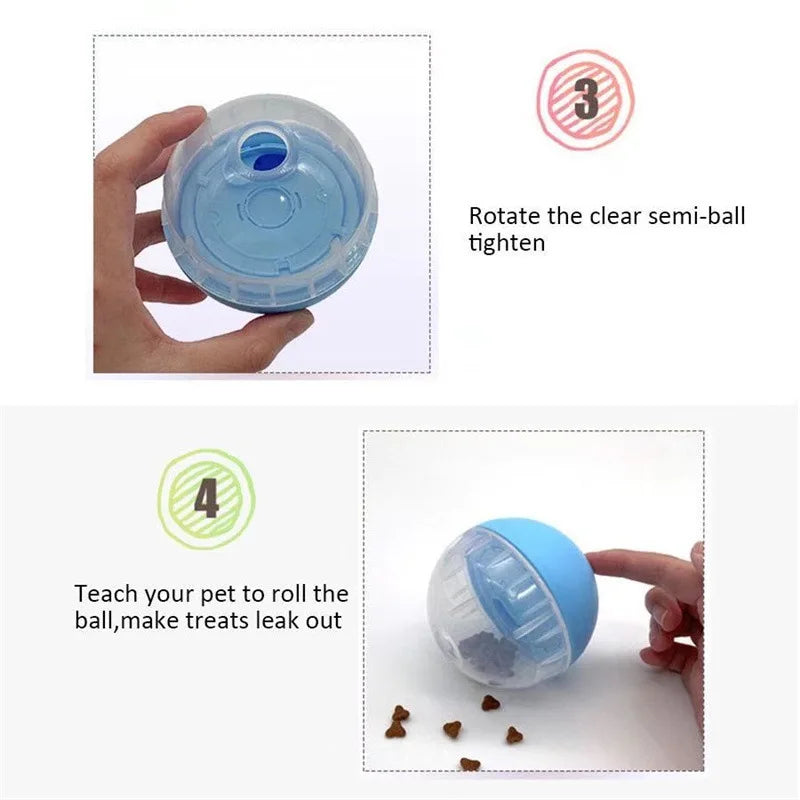 Interactive Treat Dispensing Ball for Dogs & Cats – Slow Feeder Toy