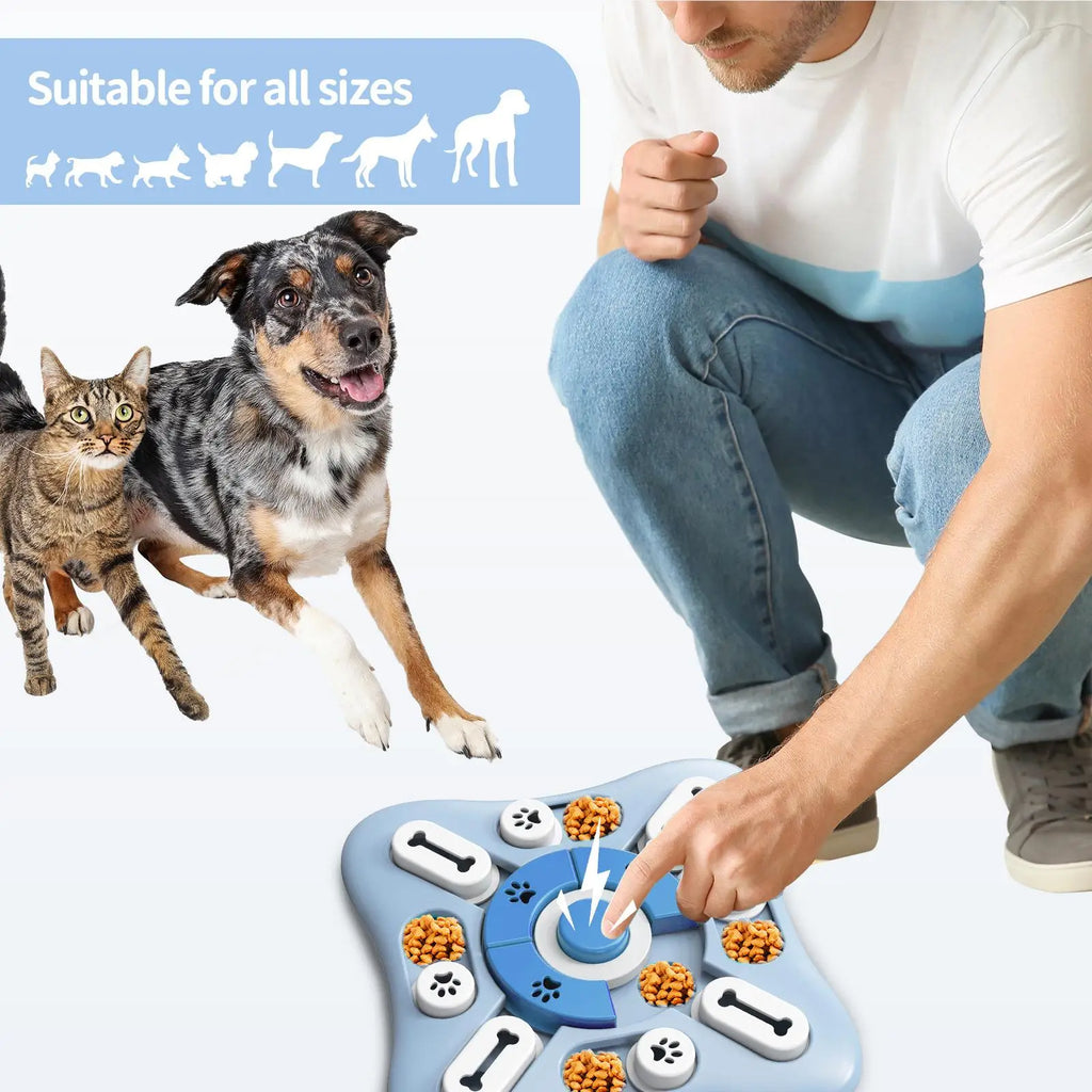 Interactive Dog Puzzle Slow Feeder Toy – IQ Training & Treat Dispenser