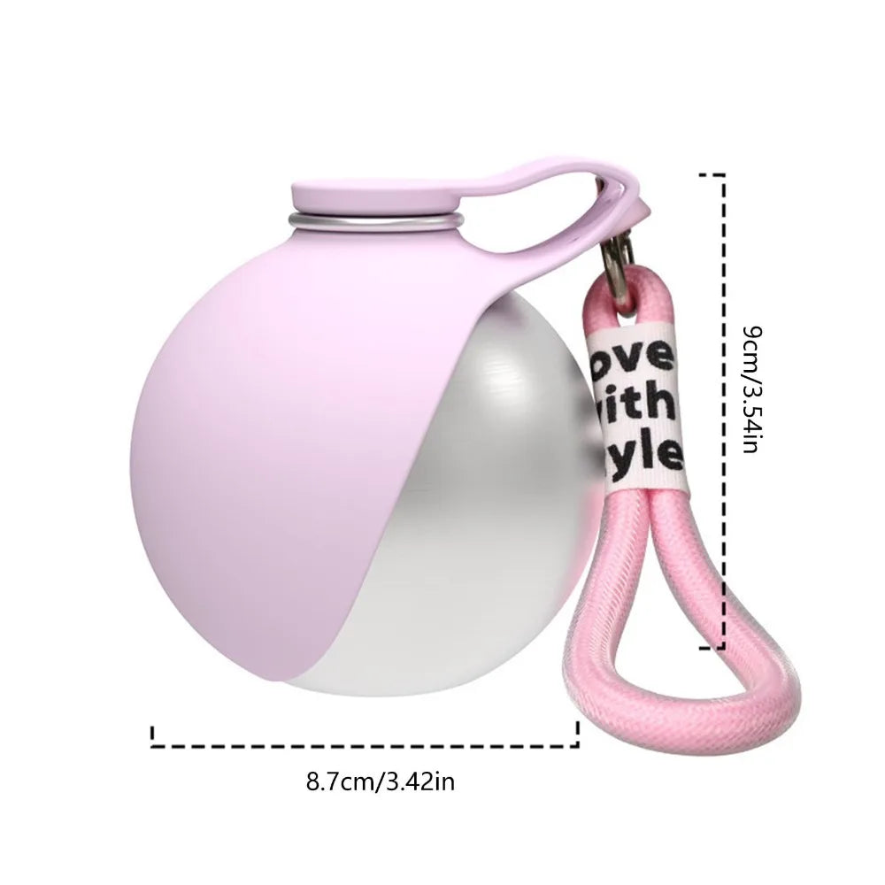 Portable Dog Water Bottle with Silicone Bowl – Leak-Proof Travel Bottle for Walks & Trips