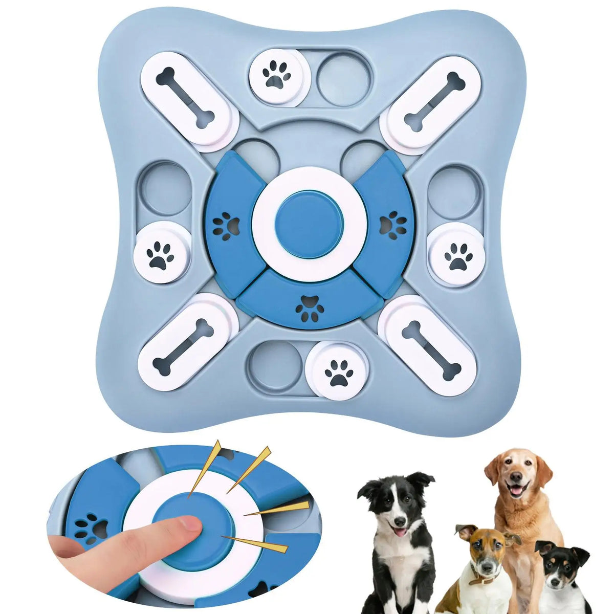Interactive Dog Puzzle Slow Feeder Toy – IQ Training & Treat Dispenser