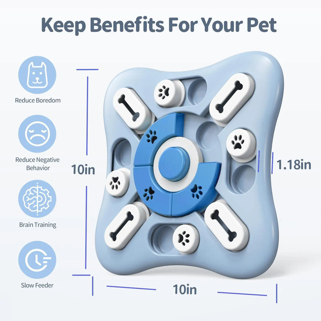 Interactive Dog Puzzle Slow Feeder Toy – IQ Training & Treat Dispenser