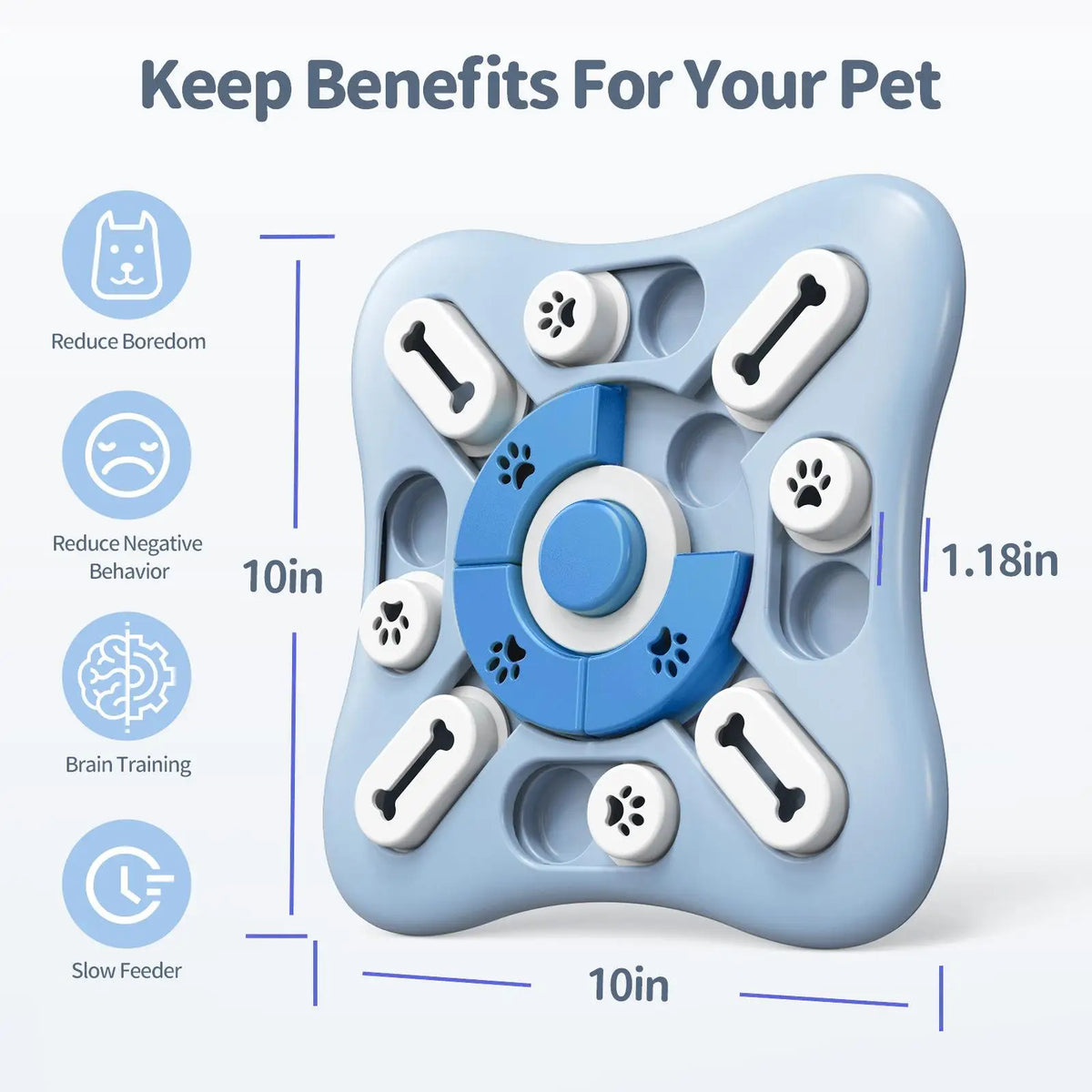 Interactive Dog Puzzle Slow Feeder Toy – IQ Training & Treat Dispenser