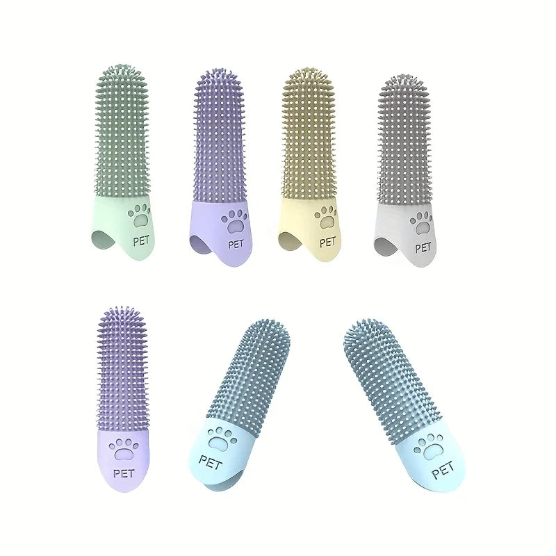 360° Silicone Finger Toothbrush for Dogs & Cats – Gentle Dental Cleaning Brush
