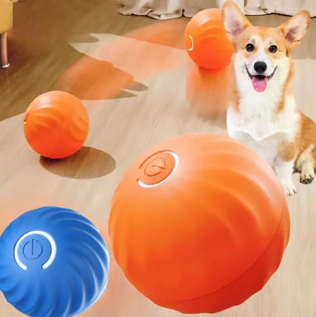 Smart Interactive Dog Ball – Rechargeable Automatic Rolling Toy