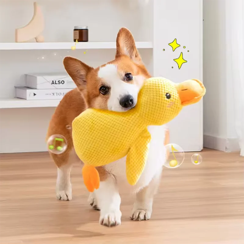 Plush Duck Dog Toy – Soft Interactive Chew & Cuddle Toy