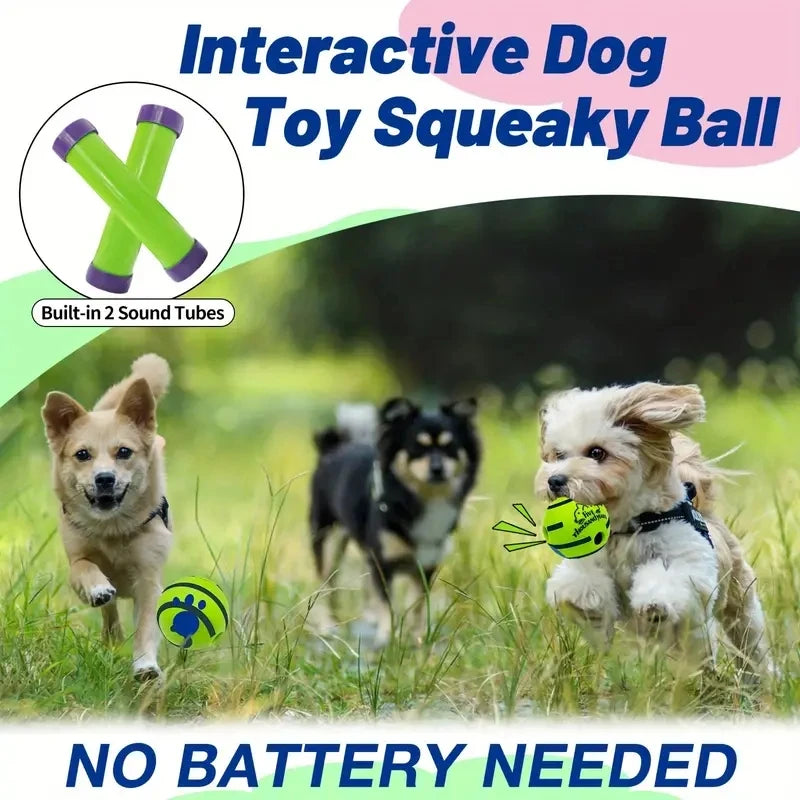 Interactive Giggle Ball for Dogs – Fun Rolling & Sound Toy