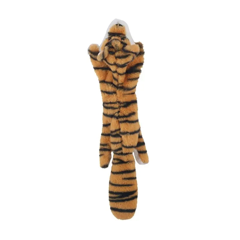 Stuffingless Squeaky Dog Toy – Durable Plush Animal Chew Toy