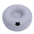 2-in-1 Donut Cat Bed & Tunnel – Cozy Felt Hideaway and Interactive Play Bed