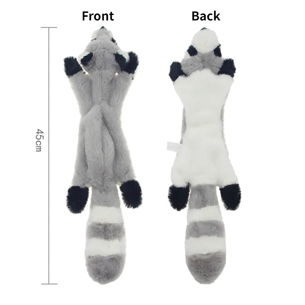 Stuffingless Squeaky Dog Toy – Durable Plush Animal Chew Toy