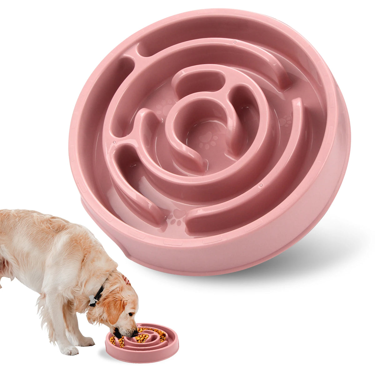 Slow Feeder Dog Bowl – Non-Slip Anti-Gulping Pet Food Bowl