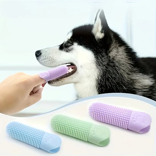 360° Silicone Finger Toothbrush for Dogs & Cats – Gentle Dental Cleaning Brush