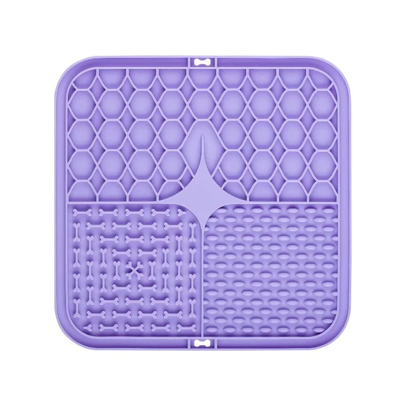 Silicone Lick Mat for Dogs & Cats – Slow Feeder Enrichment Mat for Treats & Bath Time