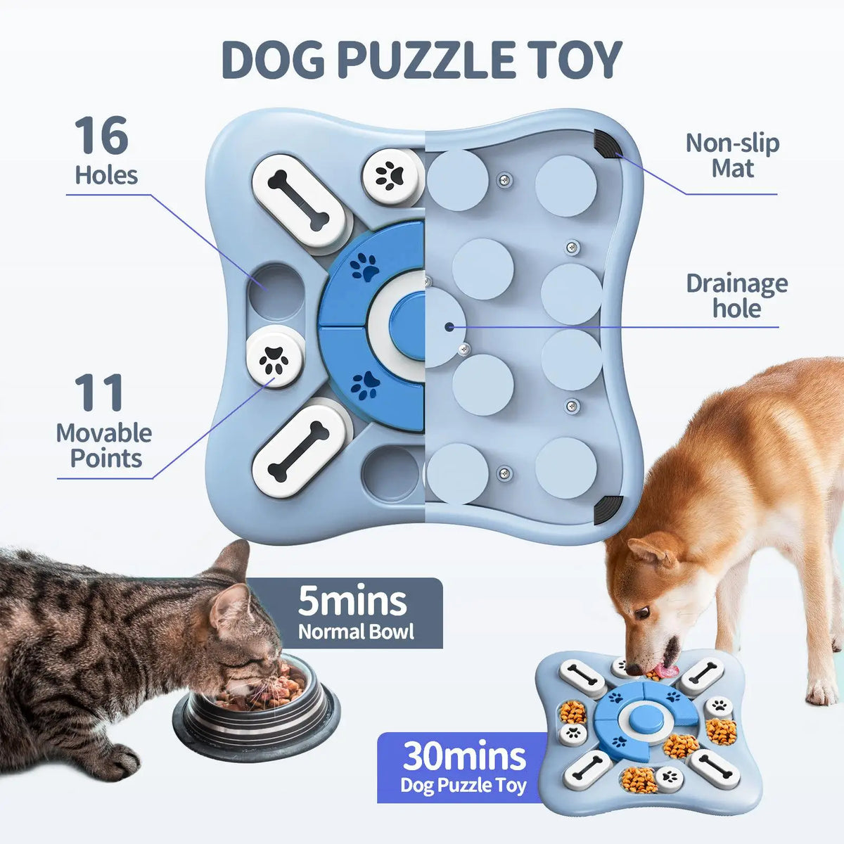 Interactive Dog Puzzle Slow Feeder Toy – IQ Training & Treat Dispenser