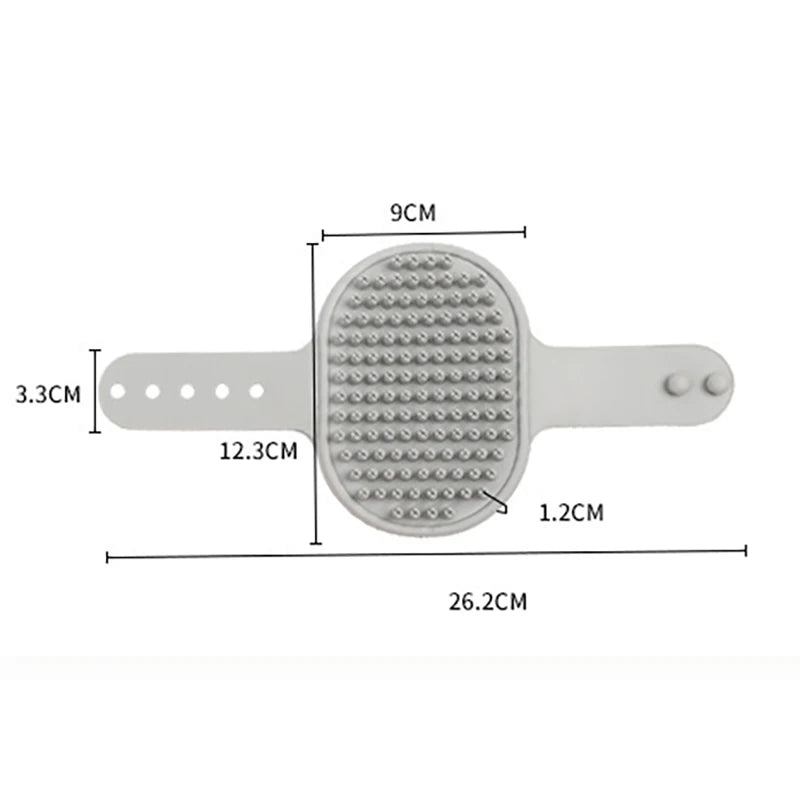 Pet Grooming & Deshedding Massage Brush for Dogs & Cats