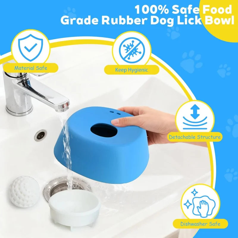 Anti-Choking Slow Feeder Dog Bowl – Non-Slip Lick Bowl for Treats, Yogurt & Broth