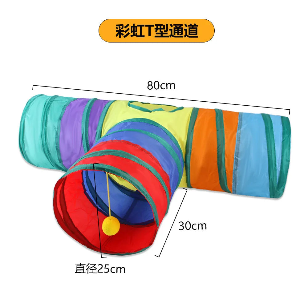 Foldable Cat Tunnel – Interactive Play & Exercise Toy