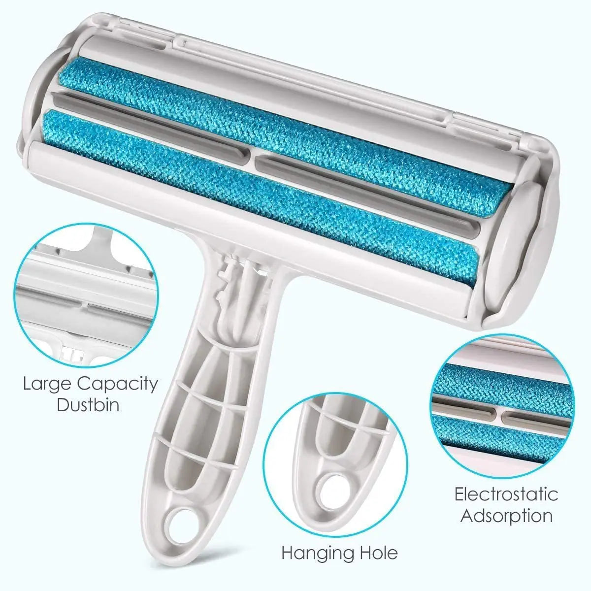 Self-Cleaning Pet Hair Remover Roller – Reusable Fur Cleaner for Sofas, Cars & Clothes