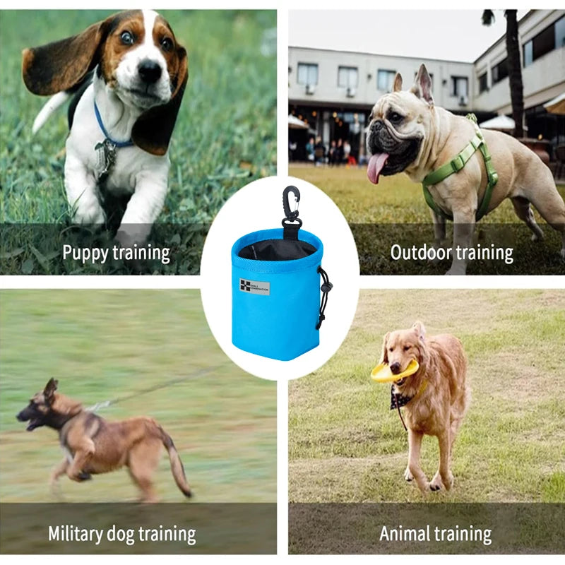 Portable Dog Treat Training Bag – Clip-On Snack Pouch for Walks & Training