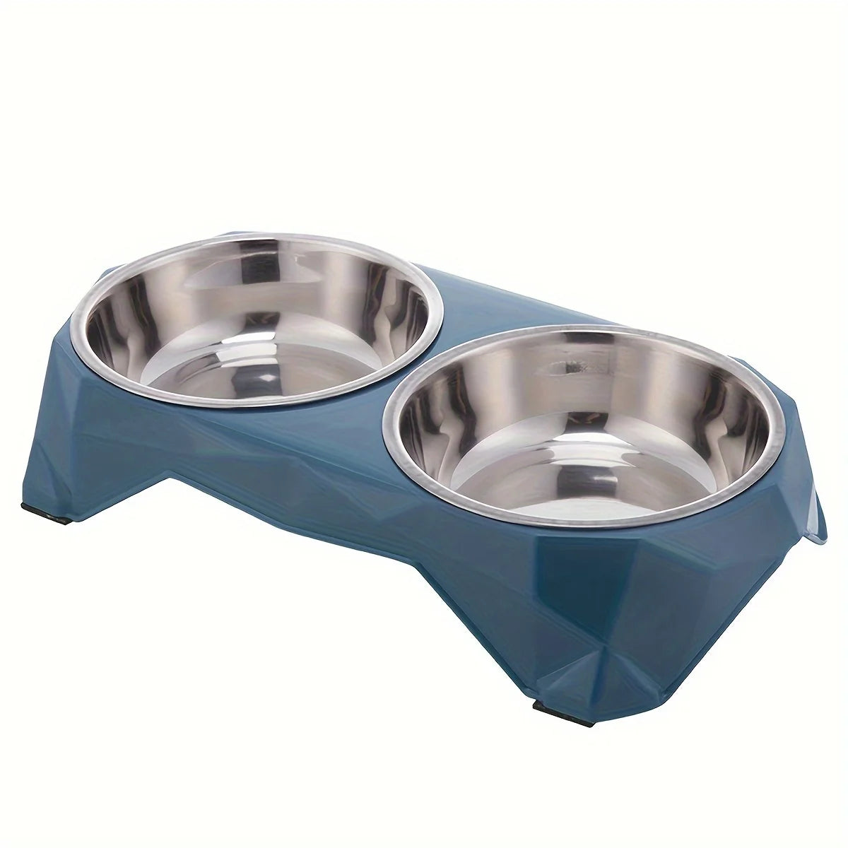 Stainless Steel Double Pet Bowl – Non-Slip Food & Water Feeder for Dogs & Cats