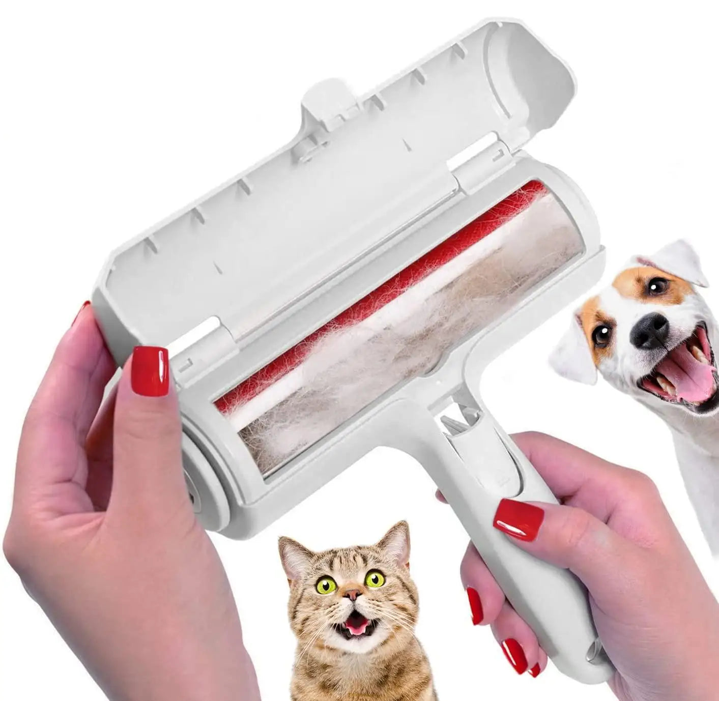 Self-Cleaning Pet Hair Remover Roller – Reusable Fur Cleaner for Sofas, Cars & Clothes