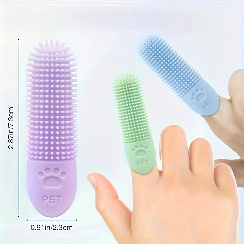 360° Silicone Finger Toothbrush for Dogs & Cats – Gentle Dental Cleaning Brush